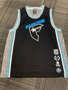 Famous Stars & Straps Black Jersey with Blue and White Accents